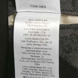 Pre Owned Gucci Grey GG Wool Jacquard Tailored Suit S