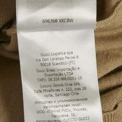 Pre Owned Gucci Camel Brown Wool Knit Sweatshirt S