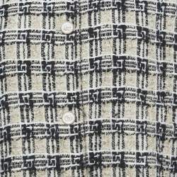 مملوكة مسبقًا جاكيت غوتشي بواجه أمامية بأزرار من قماش التويد مع نقشة الشيك بيج مقاس صغير - سمول