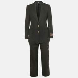 Pre Owned Gucci Black Viscose Pantsuit S