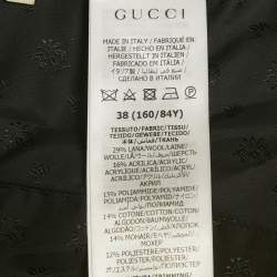 Pre Owned Gucci Black Tweed Zip-Up Jacket and Trousers Set S