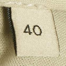 Pre Owned Gucci Black Tweed Zip-Up Jacket and Trousers Set S