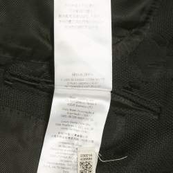 Pre Owned Gucci Black Jumbo GG Cotton Blend Tailored Suit S
