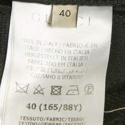 Pre Owned Gucci Black Jumbo GG Cotton Blend Tailored Suit S