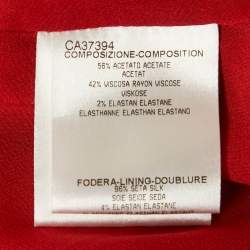 مملوكة مسبقًا Gucci Red Crepe Belted Short Dress S