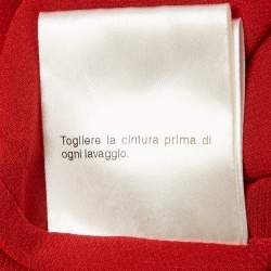 مملوكة مسبقًا Gucci Red Crepe Belted Short Dress S