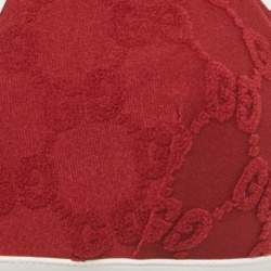 Pre Owned Gucci Red GG Terry Bikini Set S