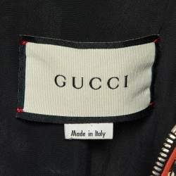 Pre Owned Gucci Multicolor Floral Sequined Printed Silk Bomber Jacket S