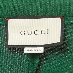 Pre Owned Gucci Green Floral Embroidery Jersey Pants XL