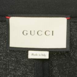 Pre Owned Gucci Black Jersey Web Tape Side Detail Pants XL