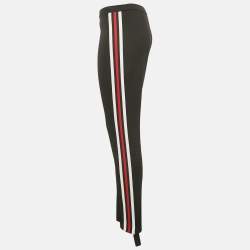 Pre Owned Gucci Black Jersey Web Tape Side Detail Pants XL