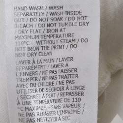 Pre Owned Gucci White Logo Print Cotton Crewneck T-Shirt XXL