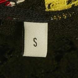 مملوكة مسبقًا سويتشرت بغطاء رأس غوتشي دانتيل أسود تفاصيل ترتر "المستقبل الحديث" مقاس صغير - سمول