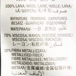 Pre Owned Gucci Black Wool & Lamé  Web Trim Detail Sweater L