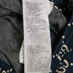 Pre Owned Gucci Navy Blue GG Supreme Monogram Jacquard Knit Trackpants XS