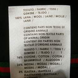 Pre Owned Gucci Equestrian Black Wool Web Trim Single Breasted Blazer S  