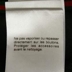 Pre Owned Gucci Equestrian Black Wool Web Trim Single Breasted Blazer S  