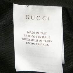 Pre Owned Gucci Equestrian Black Wool Web Trim Single Breasted Blazer S  