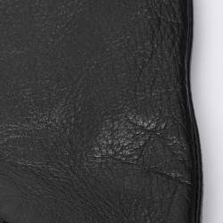 Pre Owned Gucci Black Leather Biker Jacket S