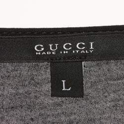 Pre Owned Gucci Black Modal Web Bow Detail Top L
