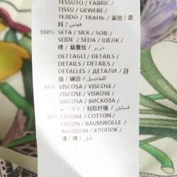 Pre Owned Gucci Multicolor Floral Print Silk Ruffled Mini Dress M