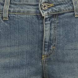 Pre Owned Gucci Blue Faded Denim Skinny Flare Jeans M Waist 32"
