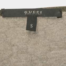 Pre Owned Gucci Brown GG Supreme Print Cotton T-Shirt S