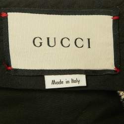 Pre Owned Gucci Black G Print Cotton Blend Flared Trousers S
