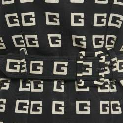 Pre Owned Gucci Black G Print Cotton Blend Belted Tunic S