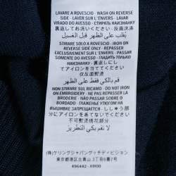 Pre Owned Gucci Navy Blue Wool Knit V-Neck Sweater S