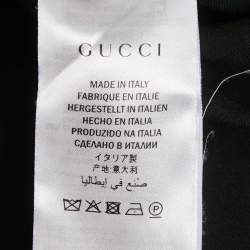 Pre Owned  Gucci Black Crepe StripeTrim Detail Mini Dress XS  