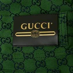 Pre Owned Gucci Green GG Jacquard Flared Jeans XXL Waist 36"