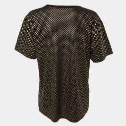 Pre Owned Gucci Black Star Guccy Print Cotton Crew Neck T-Shirt M