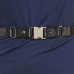 Pre Owned Gucci Navy Blue Jersey Belt Detail Knee-Length Dress M