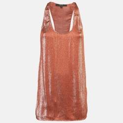 Pre Owned  Gucci Iridescent Rust Lame & Silk 3 Piece Set S/M