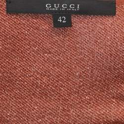 Pre Owned  Gucci Iridescent Rust Lame & Silk 3 Piece Set S/M