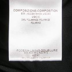 Pre Owned Gucci Black Jersey Cowl Neck Belted Short Dress M 