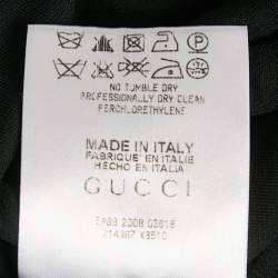 Pre Owned Gucci Black Jersey Cowl Neck Belted Short Dress M 