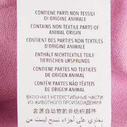 Pre Owned Gucci Pink Cotton Crepe Stripe Band Trim Stirrup Trousers M