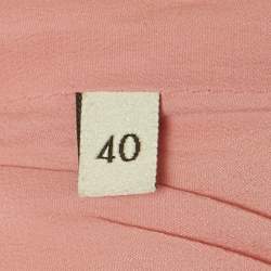 Pre Owned Gucci Off-White Cotton and Silk Ruffle Detail Jacket S