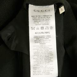 Pre Owned Gucci Black Viscose Pleat Front Trousers M