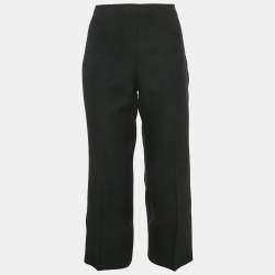 Pre Owned Gucci Black Viscose Pleat Front Trousers M 