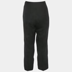 Pre Owned Gucci Black Viscose Pleat Front Trousers M