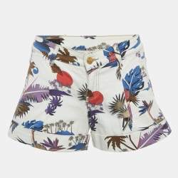 miumiu short pants 白タグ miu-miu-Beige-Logo-Embroidered