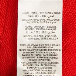 Pre Owned Gucci Multicolor Panther Embellished Intarsia Wool Knit Puff Sleeve Jumper M