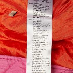 Pre Owned Gucci Pink Nylon Zip Up Bomber Jacket S