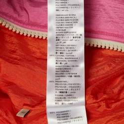 Pre Owned Gucci Pink Nylon Zip Up Bomber Jacket S