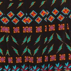 Pre Owned Gucci Black Parrot Print Silk Pleated Skirt L