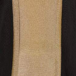 Pre Owned Gucci Black/Gold Knit Sleeveless Top & Cardigan Set S/M