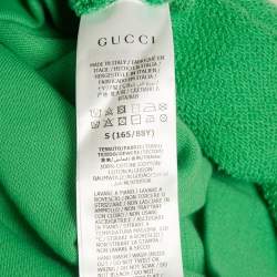 Pre Owned Gucci Green Sexiness Print Cotton Sweatshirt S